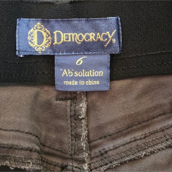 Democracy Camouflage Zipper Ab"solution Stretch Skinny Jeans Size 6 - Picture 9 of 10
